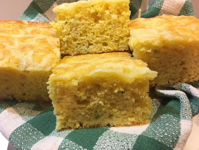 Greg Patent the baking wizard's spicy and cheesy cornbread Greg Patent the baking wizard's spicy and cheesy cornbread