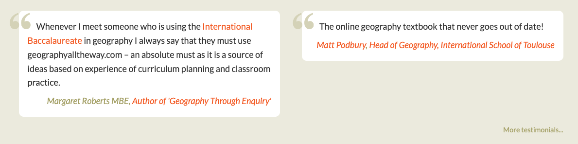geographyalltheway.com testimonials