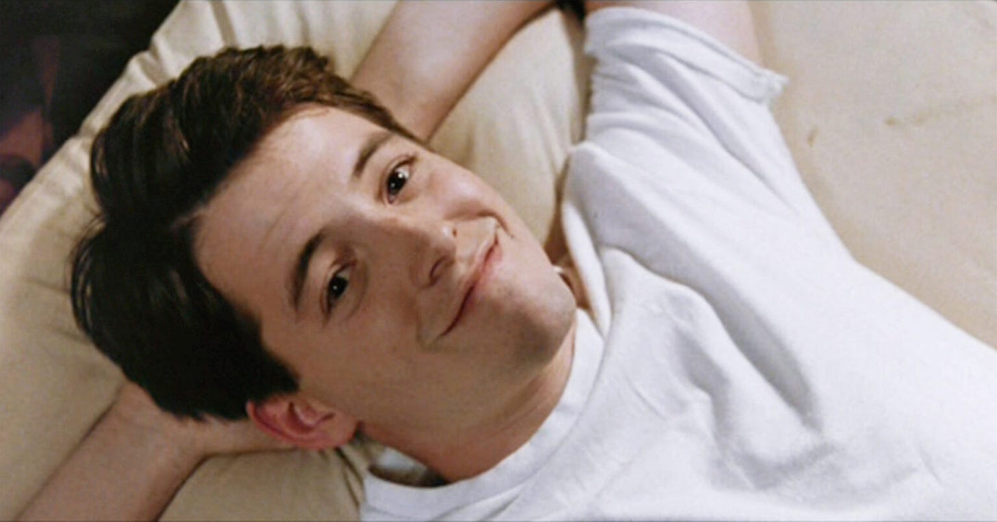 Young man looking smug Young man looking smug