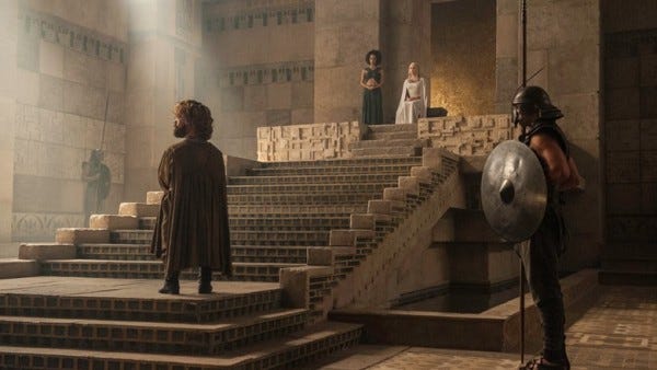 tyrion with dany on game of thrones hardhome 508 2015 tyrion with dany on game of thrones hardhome 508 2015