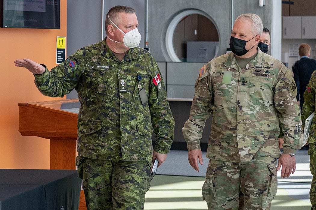Major-General Conrad Mialkowski and Lieutenant General John R. Evans, Jr. Major-General Conrad Mialkowski and Lieutenant General John R. Evans, Jr.