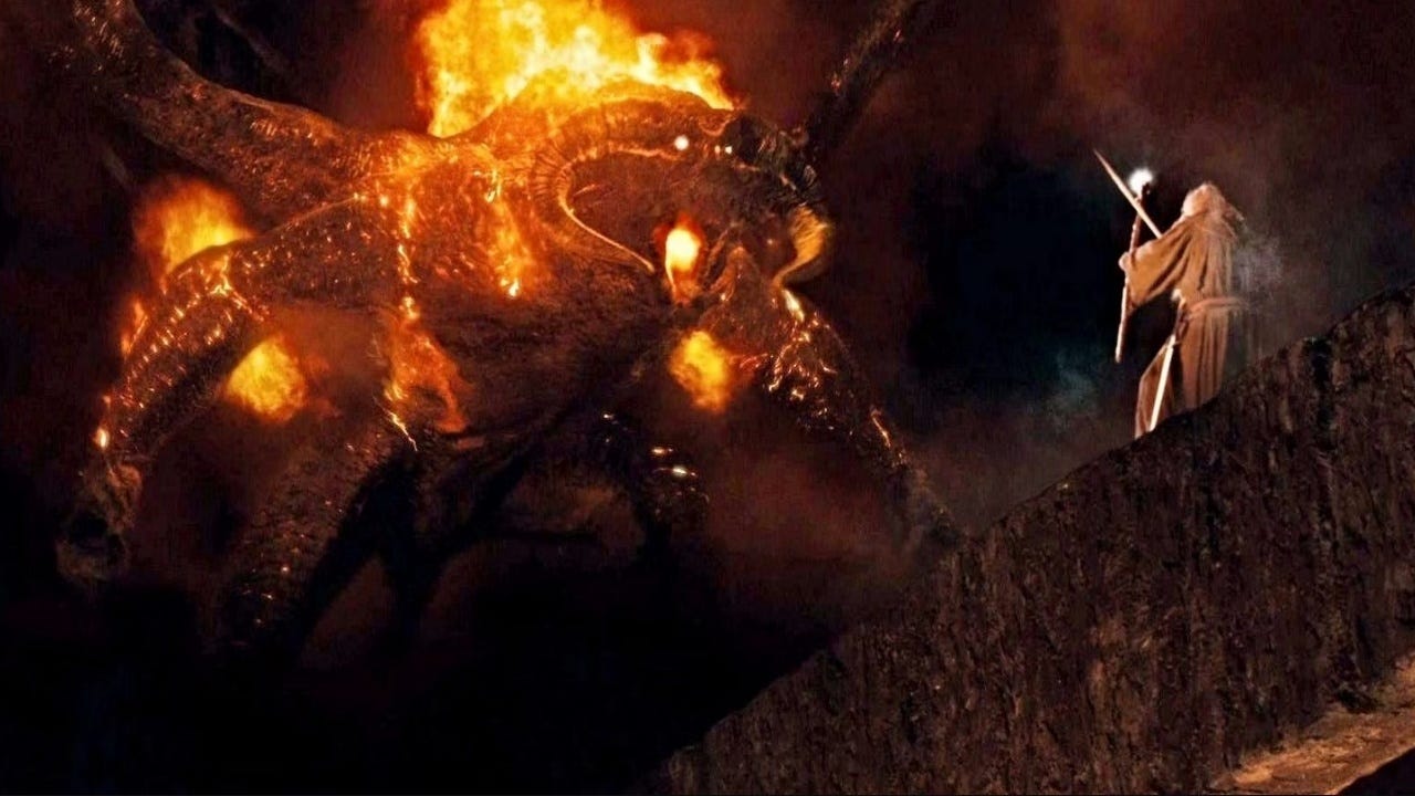 El Balrog de Moria queda en ridículo si lo comparas con sus hermanos que  montaban dragones