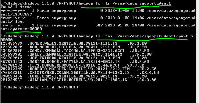 sqoop see the content of the file sqoop see the content of the file