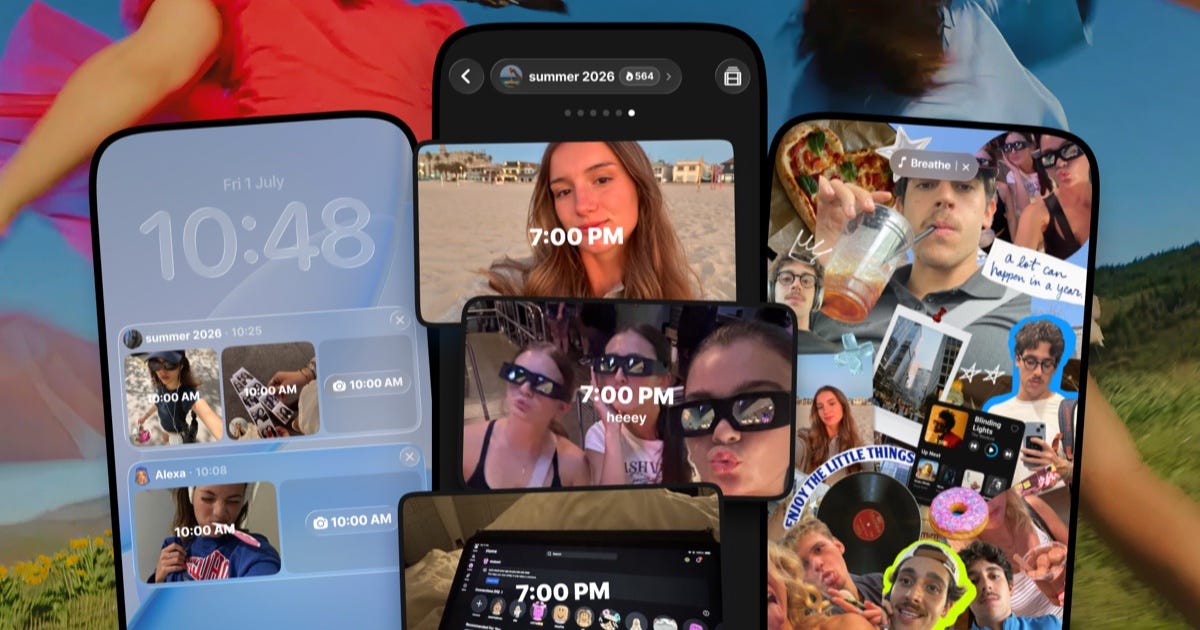 Yope private shared albums on the lock screen and collage wall