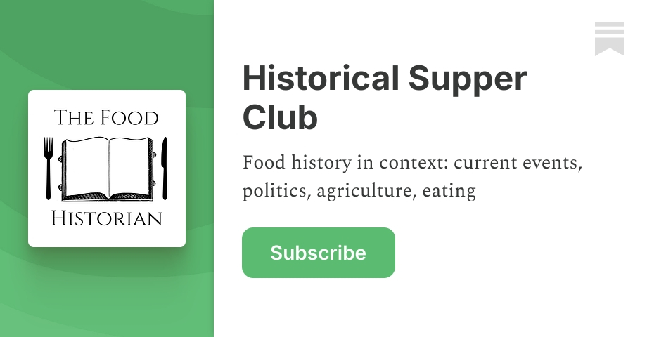 Historical Supper Club | Sarah Wassberg Johnson | Substack