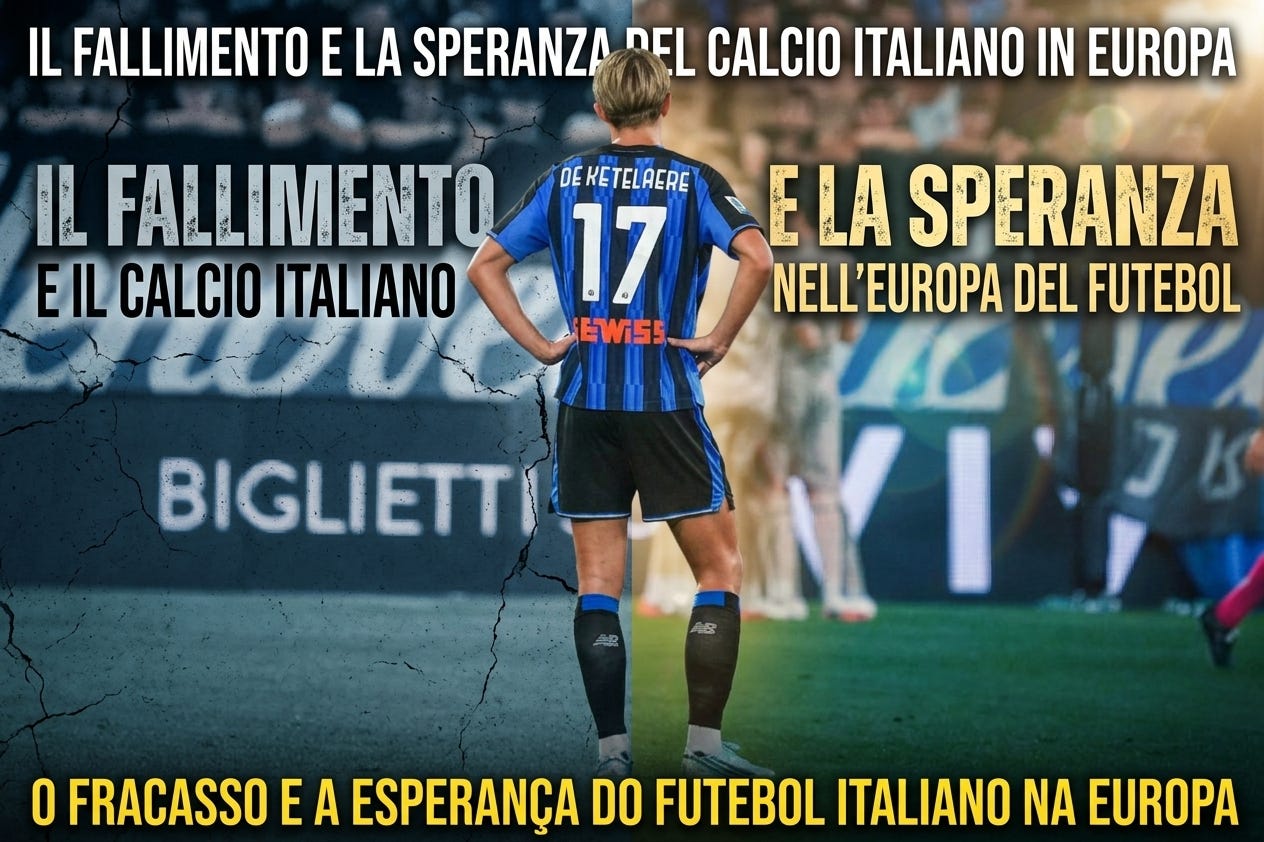  Il fallimento e la speranza del calcio italiano in Europa / O fracasso e a esperança do futebol italiano na Europa