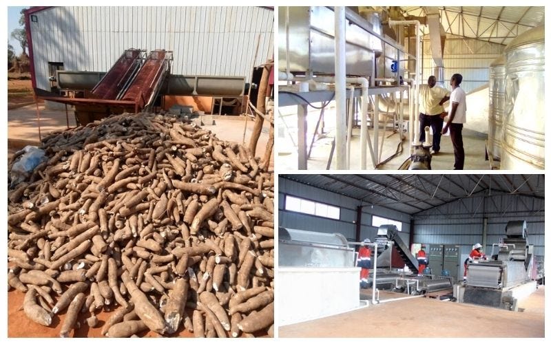 Premiercon Starch Company's cassava processing facility. Premiercon Starch Company's cassava processing facility.