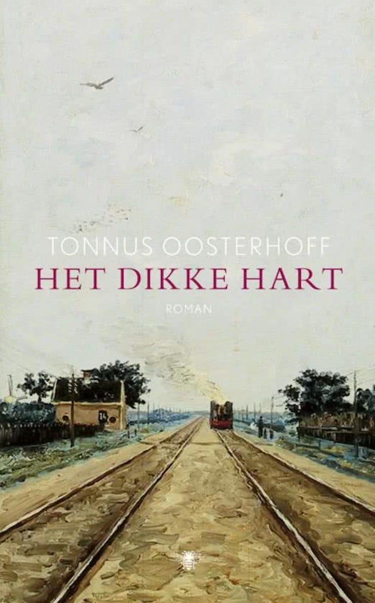 'Gezicht op de trein' (1884) - Olieverf op deurpaneel / boekomslag: Gerrit van Houten / De Bezige Bij 'Gezicht op de trein' (1884) - Olieverf op deurpaneel / boekomslag: Gerrit van Houten / De Bezige Bij