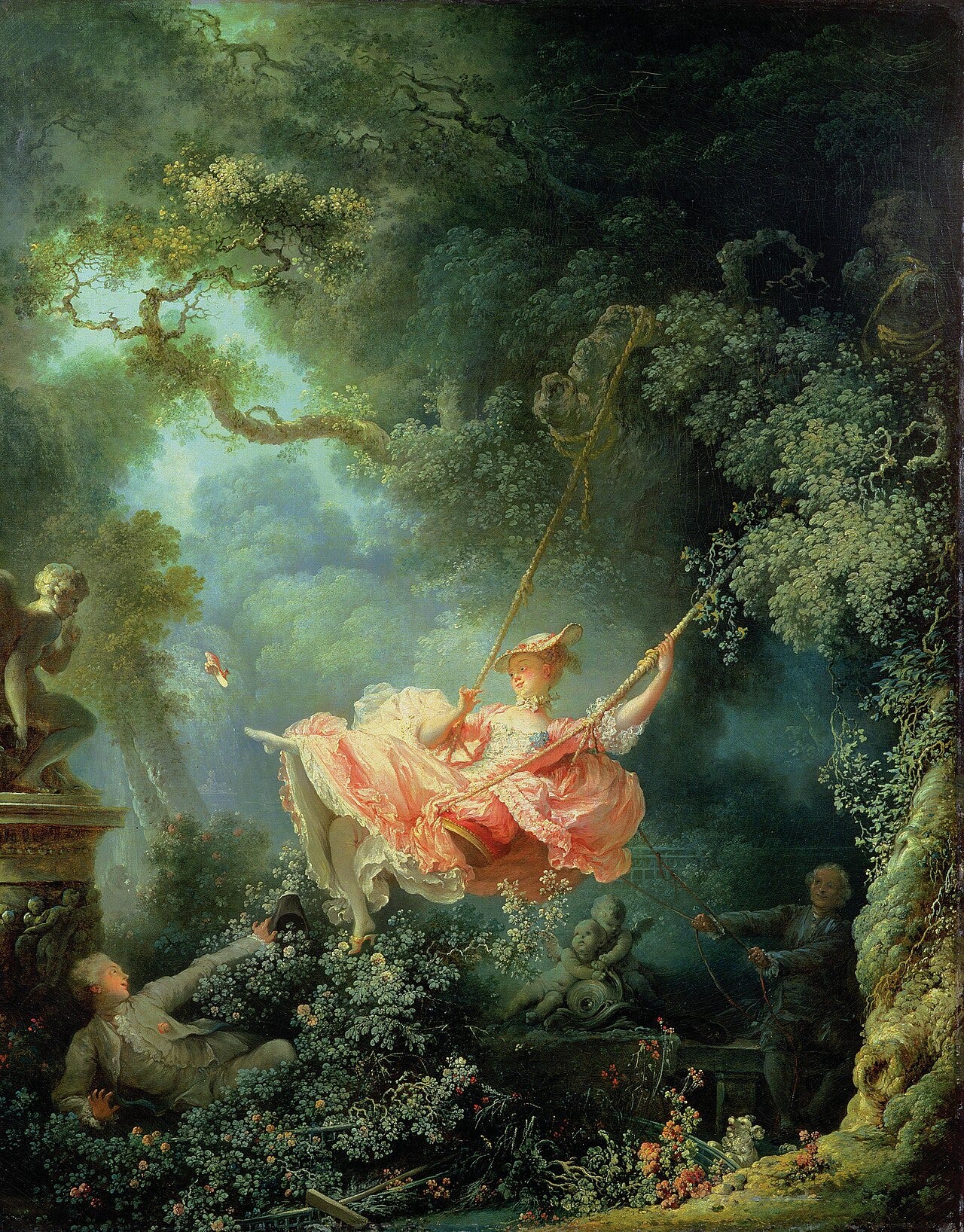 Fragonard, The Swing (1767), Wallace Collection, London. Fragonard, The Swing (1767), Wallace Collection, London.