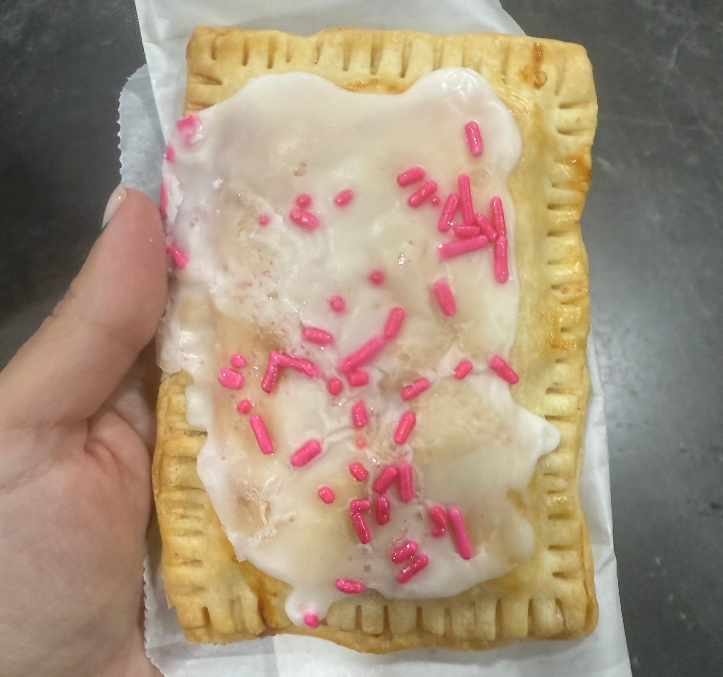 ambrosial bakery - raspberry pop pastry