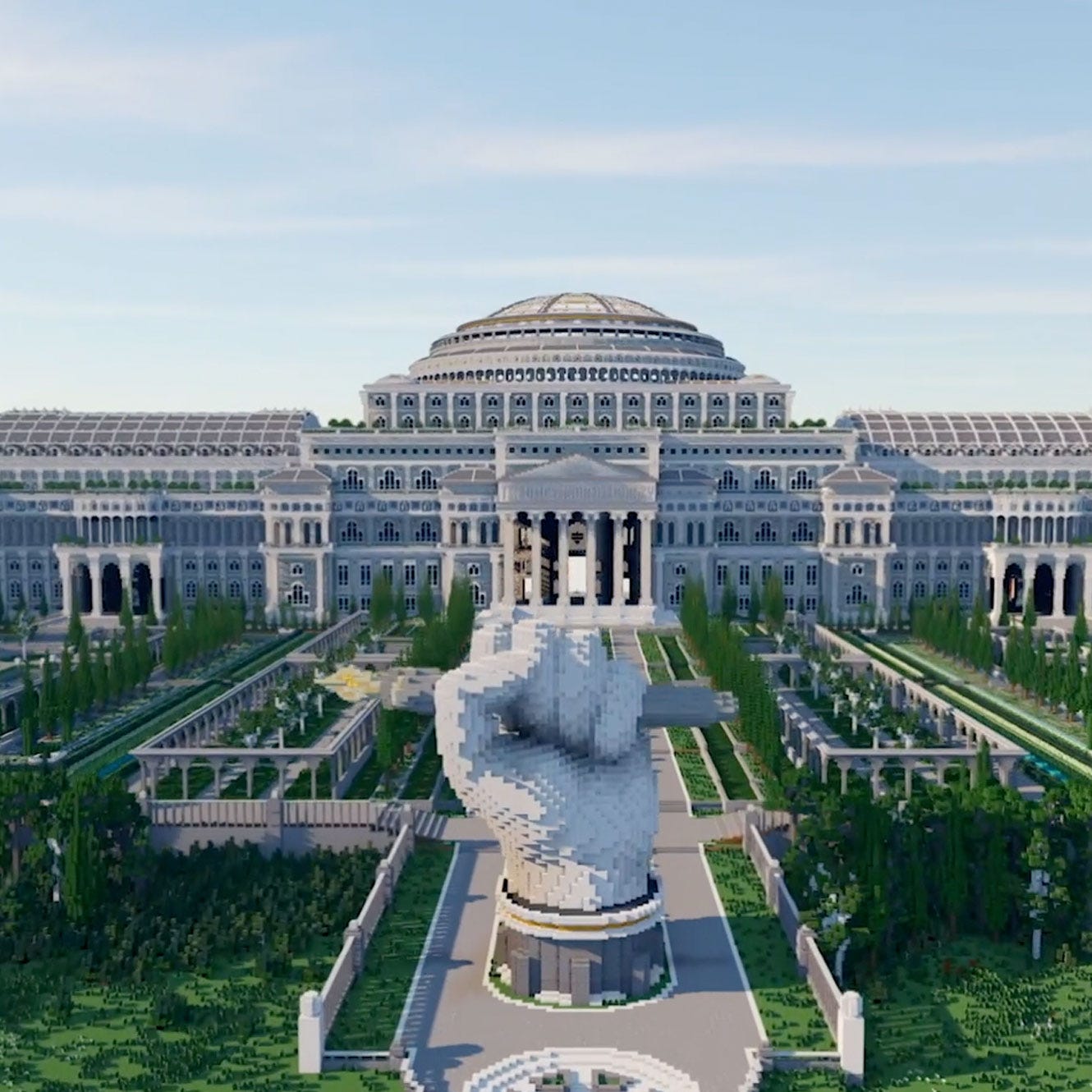 Watch a fly through of the virtual Uncensored Library built in Minecraft