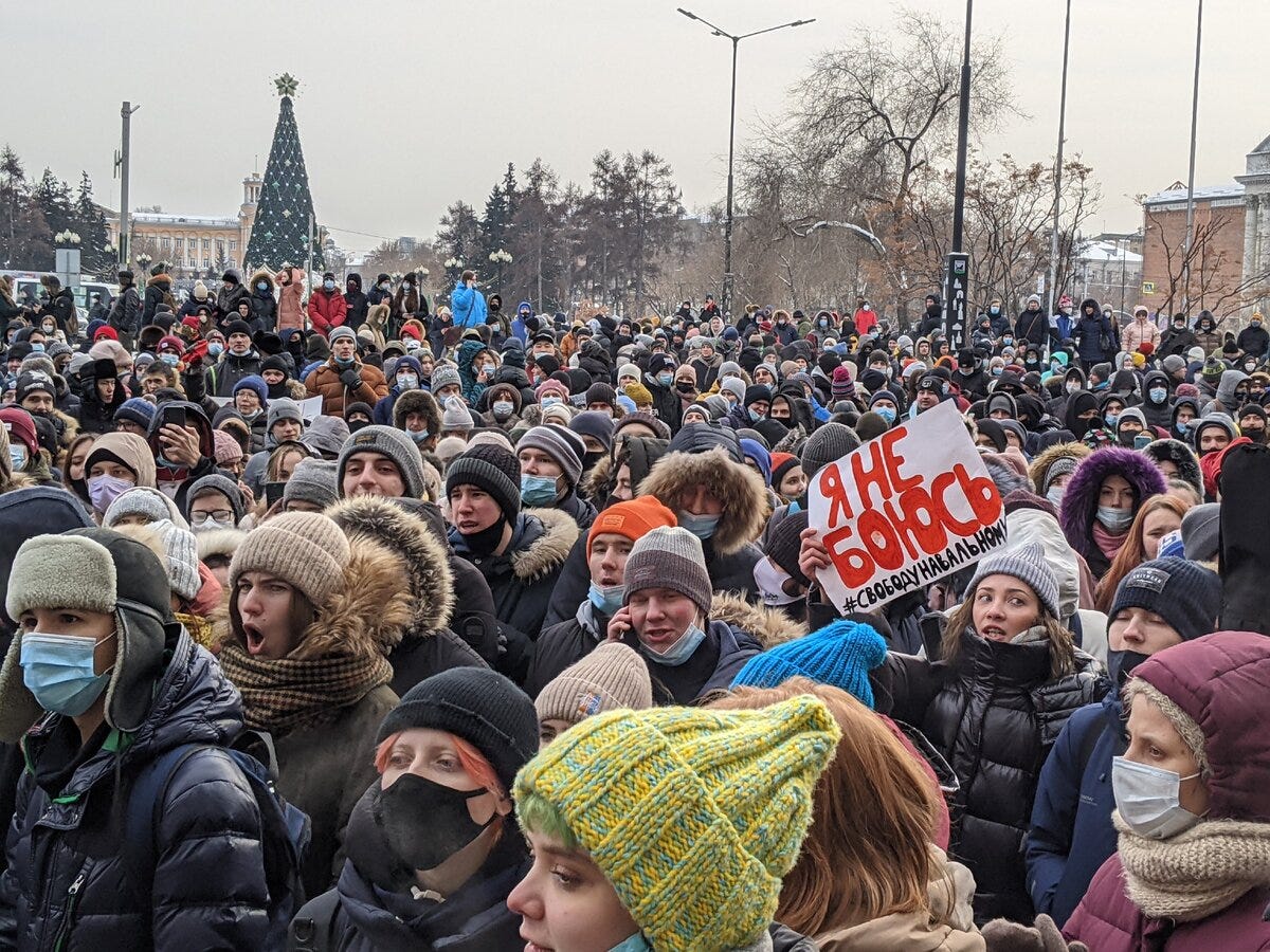 Три-два-раз, Путин — пид@ас! Репортаж с митинга Навального в Иркутске