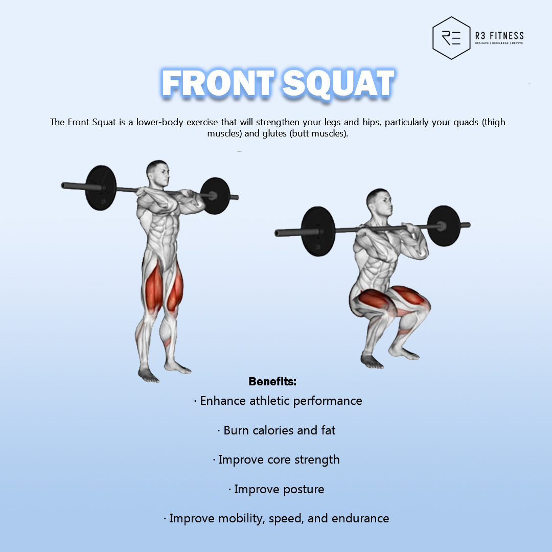 5 Benefits of Front Squat - R3 Fitness