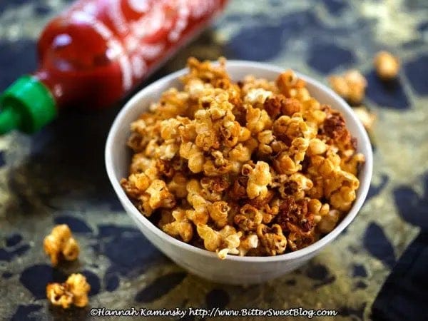 Sriracha kettle popcorn