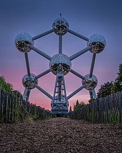 The Atomium during twilight