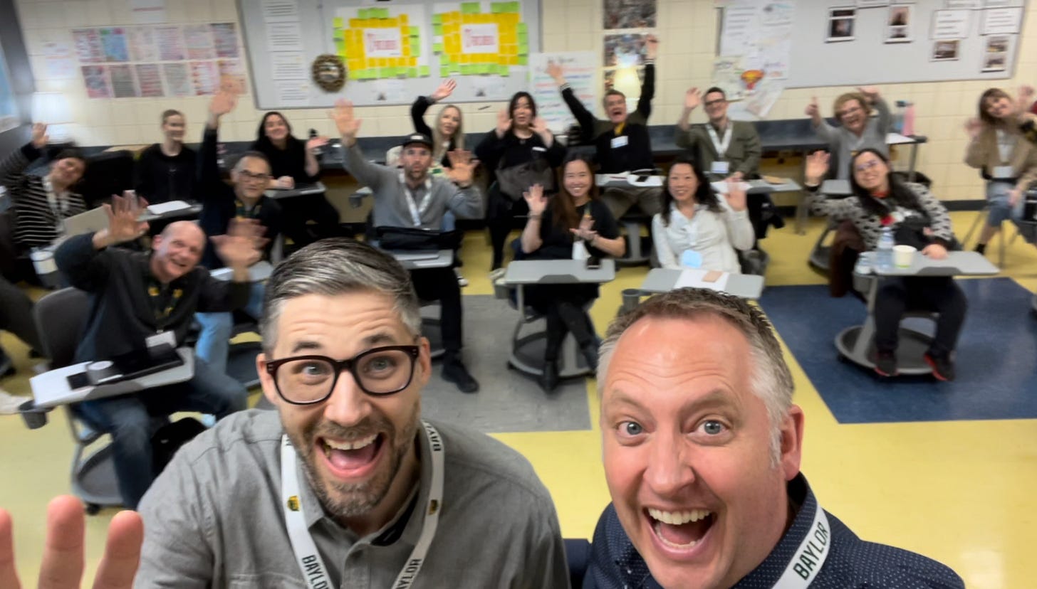 Dr. Dave and his friend, Peter Welle, presenting at Christian Deeper Learning