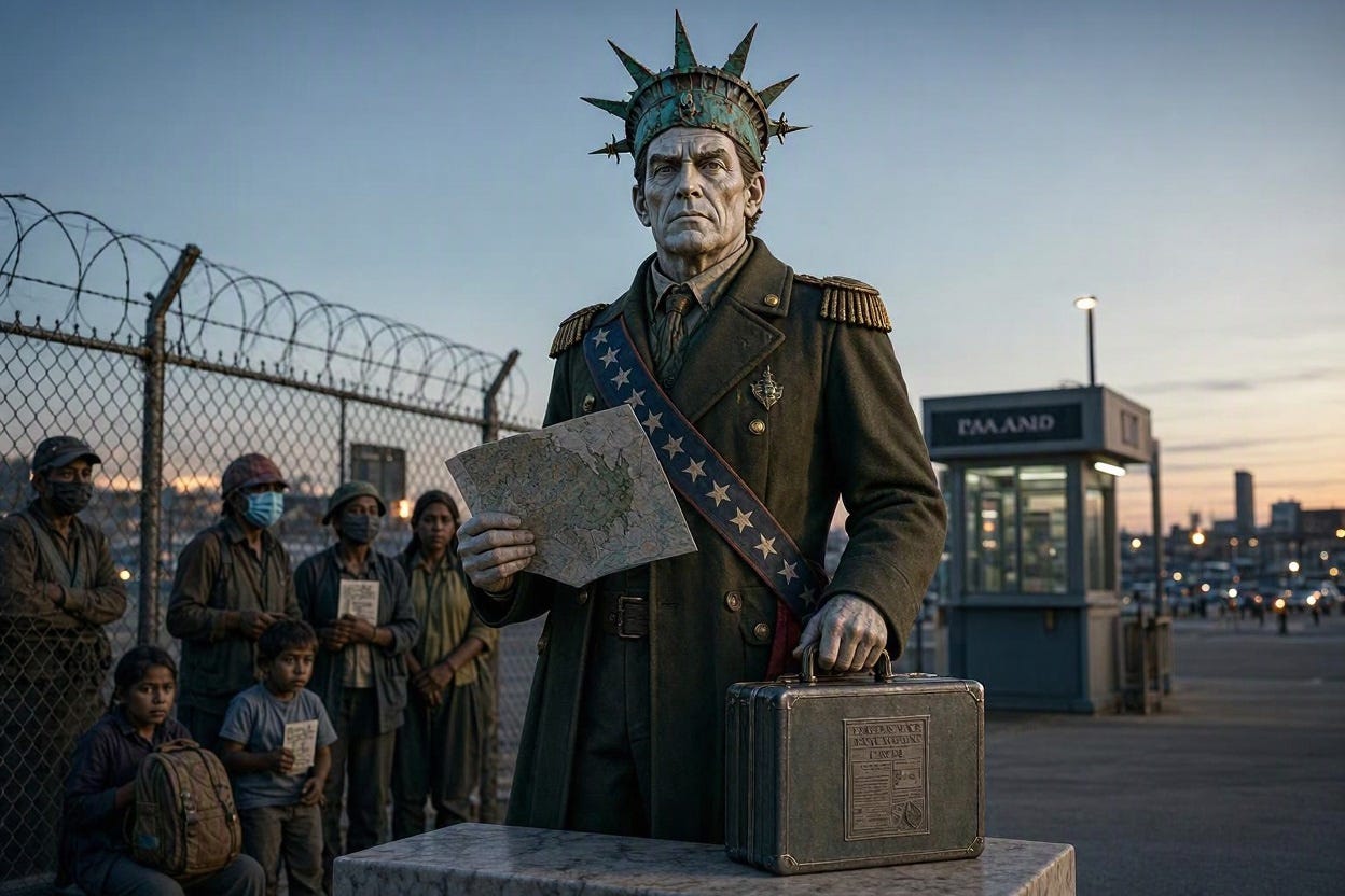 A portrait of American exceptionalism as a dangerous thing especially in regards to immigration issues. 