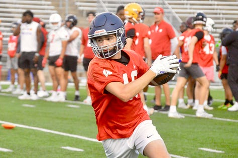 Images from Wisconsin football's first skills position camp on Wednesday, June 3, 2026 inside Camp Randall Stadium.