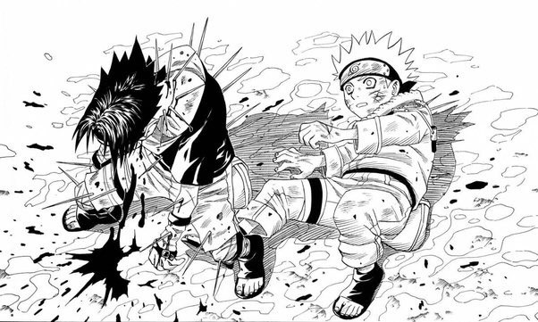 Sasuke gave up on his dreams to kill his brother to save Naruto and if that  isn't character development I don't know what is. from this moment on Team 7  became family (