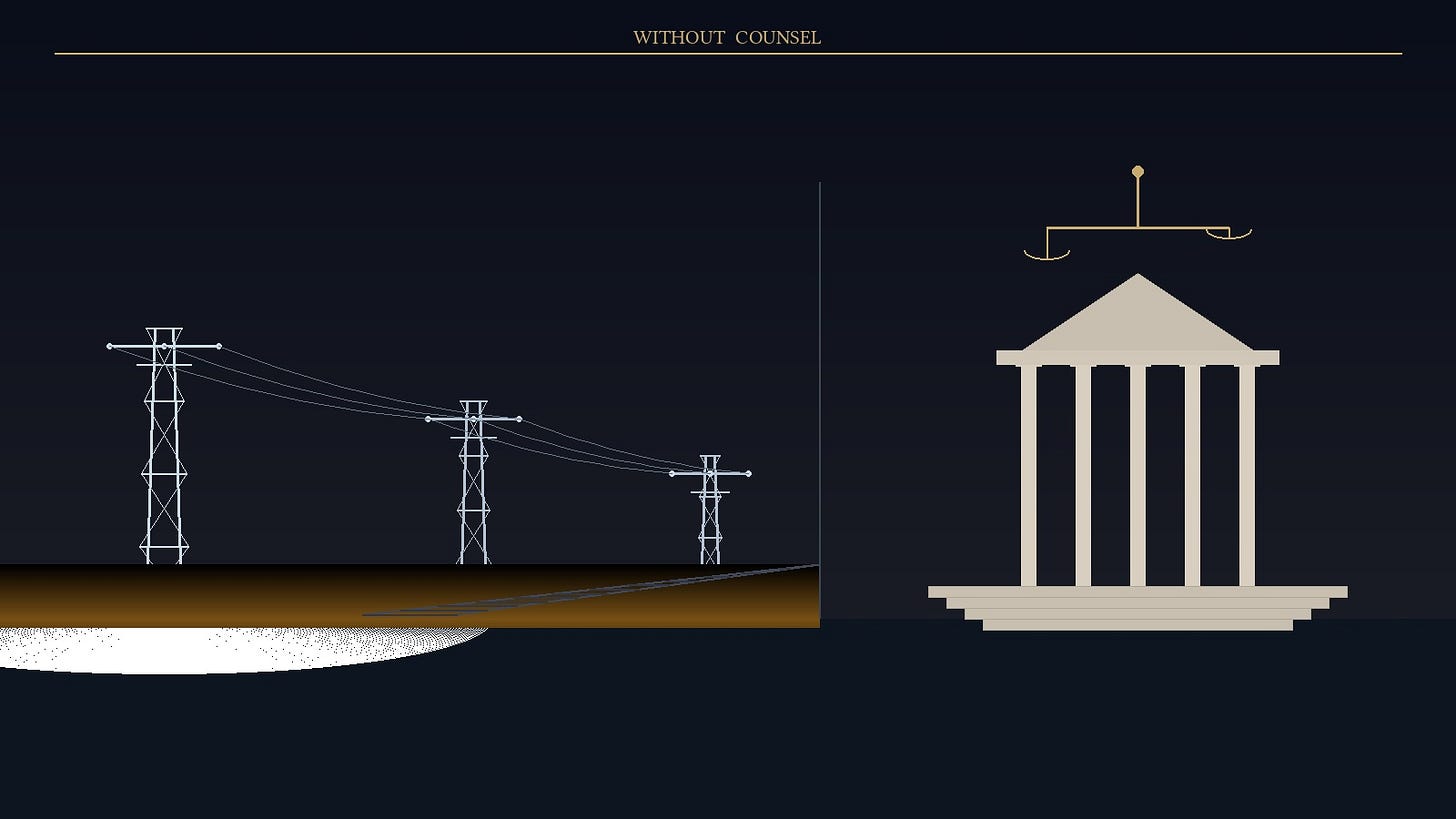 The Justice System Is Where the Electric Grid Was 70 Years Ago - Universal access didn’t just make those systems more fair. It made them better. The same is true of courts.