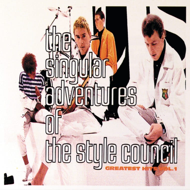 "The Singular Adventures of The Style Council" album art "The Singular Adventures of The Style Council" album art