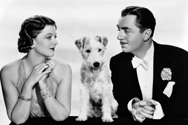 Myrna Loy and William Powerll as Nick and Nora Charles Myrna Loy and William Powerll as Nick and Nora Charles