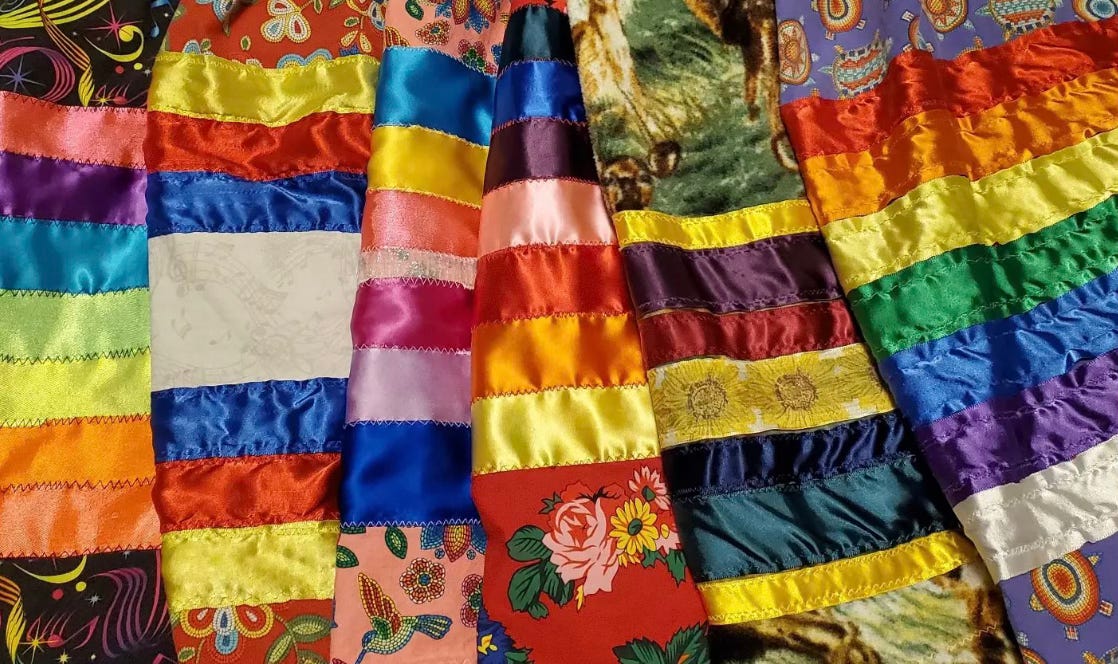 Native American Pattern Ribbon Native American Ribbon Skirts of the Northern Plains and Woodlands
