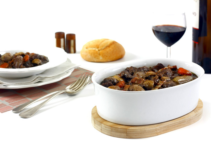 Boeuf bourguignon. Receta para crock pot