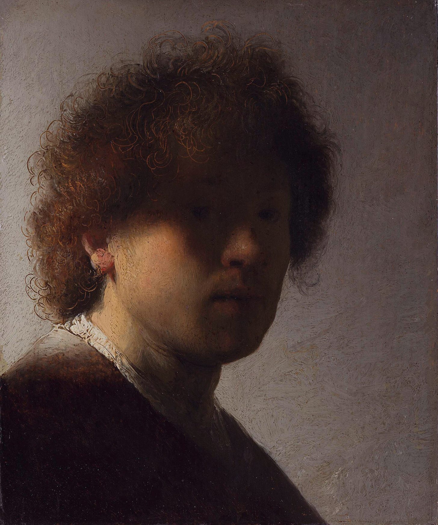 Young Rembrandt self portrait
