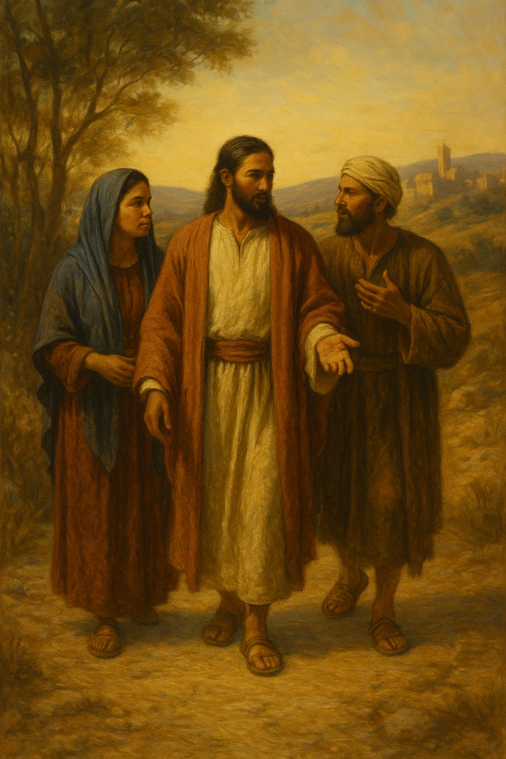 A painting of two people

AI-generated content may be incorrect.