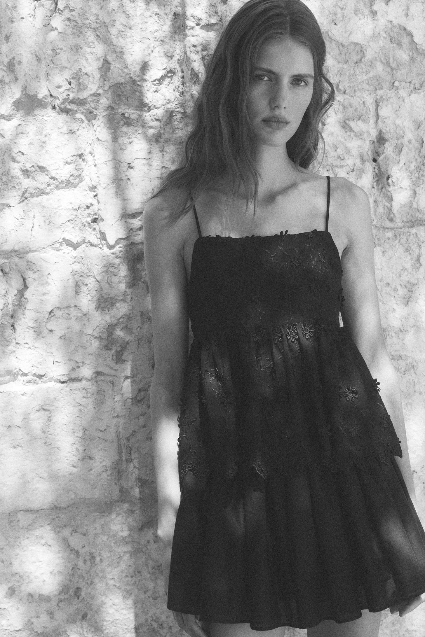 Appliquéd strappy top - Black - Ladies | H&M GB 1 Appliquéd strappy top - Black - Ladies | H&M GB 1