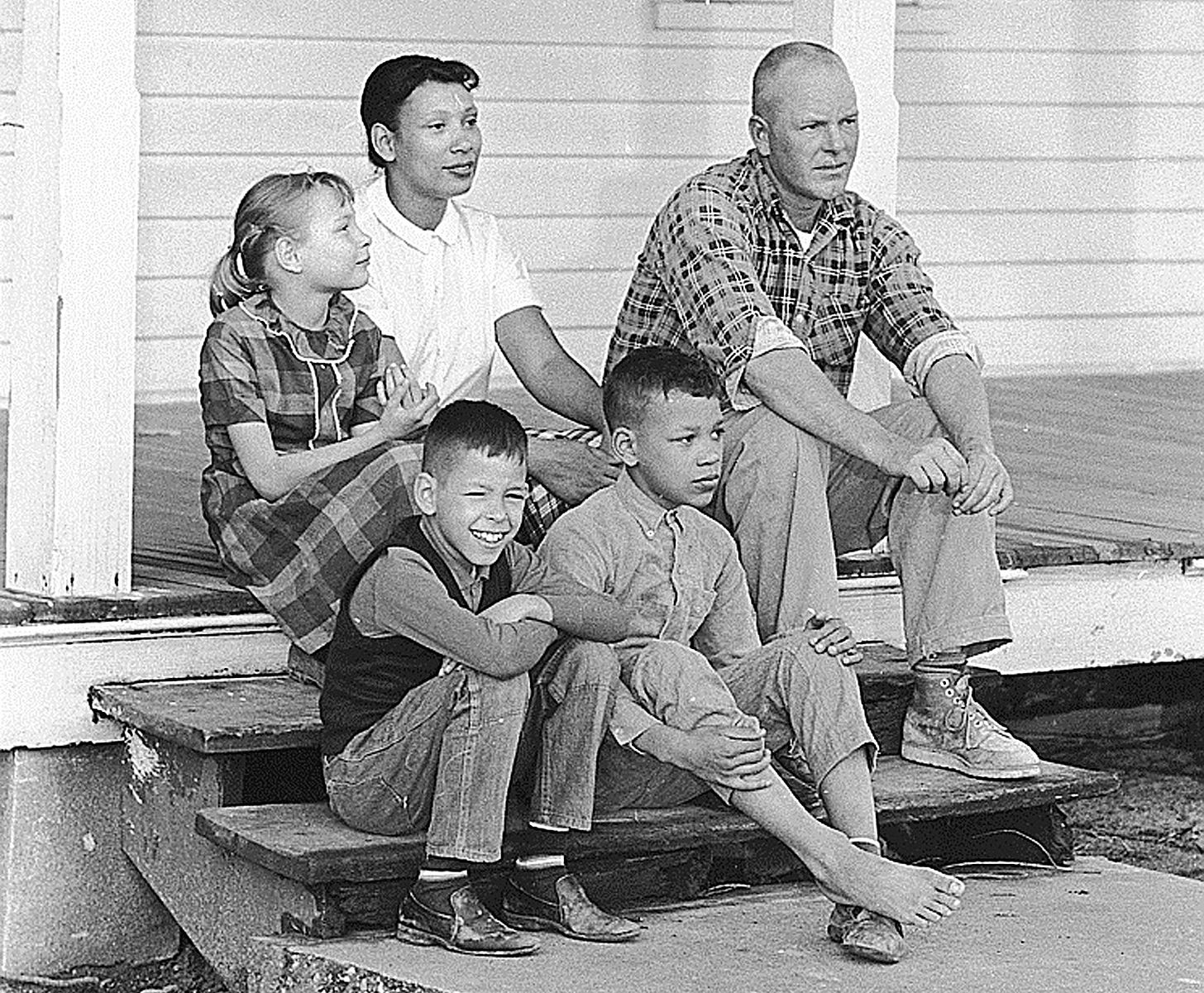 Mildred & Richard Loving with their children, Loving vs. Virginia, Loving family Mildred & Richard Loving with their children, Loving vs. Virginia, Loving family