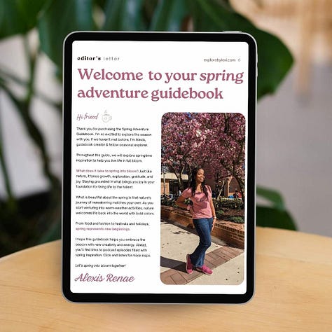 Spring Adventure Guidebook pages