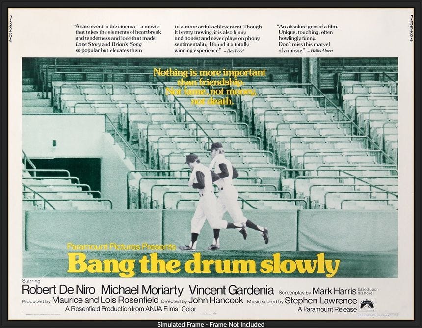 Movie Poster - Bang the Drum Slowly (1973)  - Original Film Art - Vintage Movie Posters