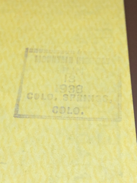 historic Broadmoor–Cheyenne Mountain Highway toll road ticket gallery