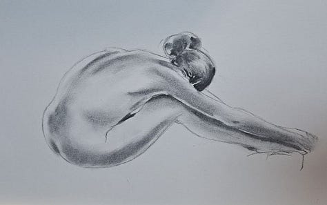 life model sketches in cardiff life drawing