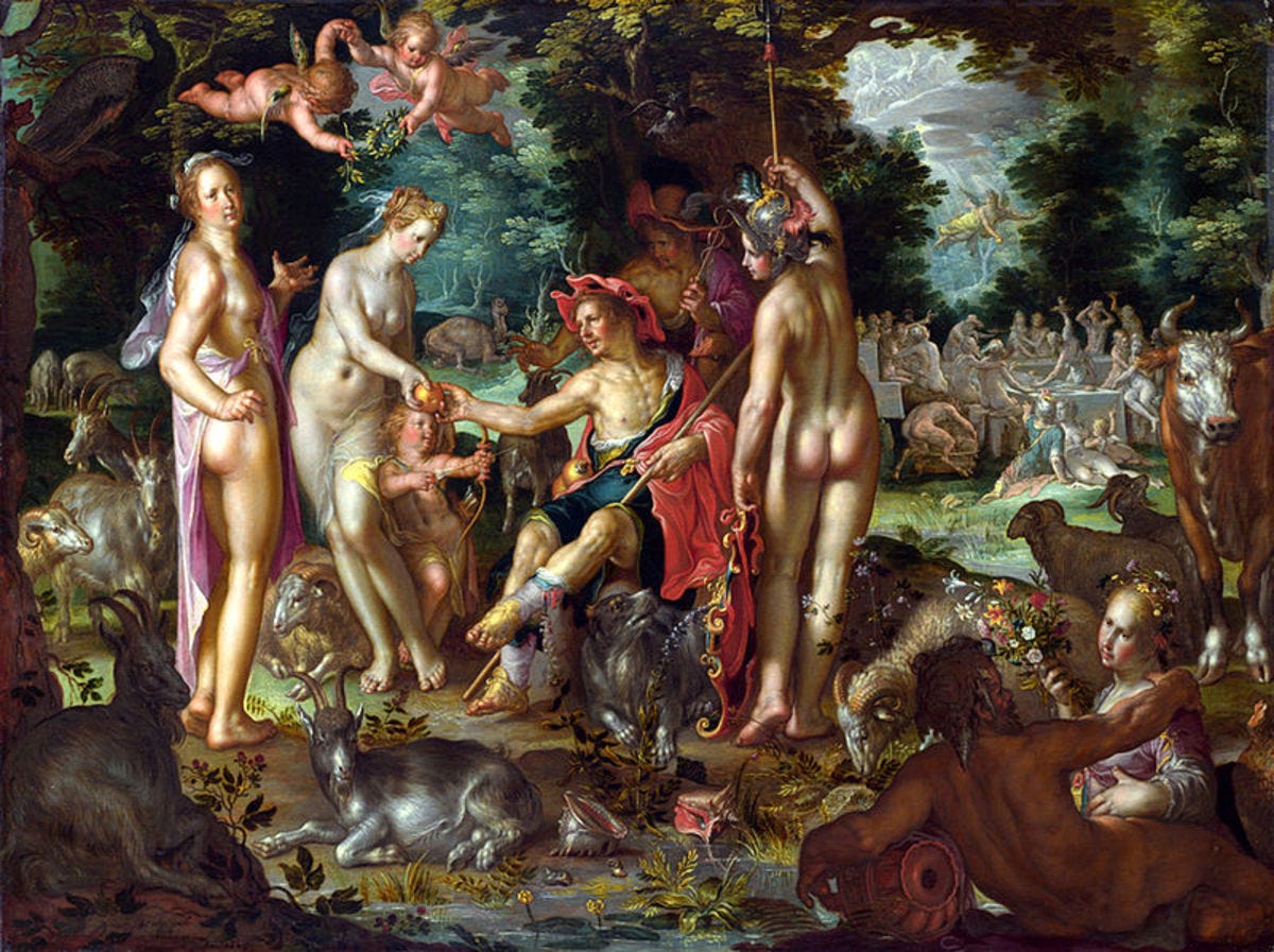 "Aphrodite Winning" by Joachim Wtewael (1566–1638)