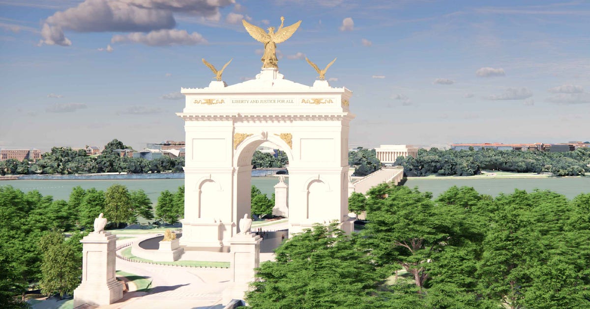 "Arc de Trump" receives preliminary design approval from arts commission - CBS News "Arc de Trump" receives preliminary design approval from arts commission - CBS News