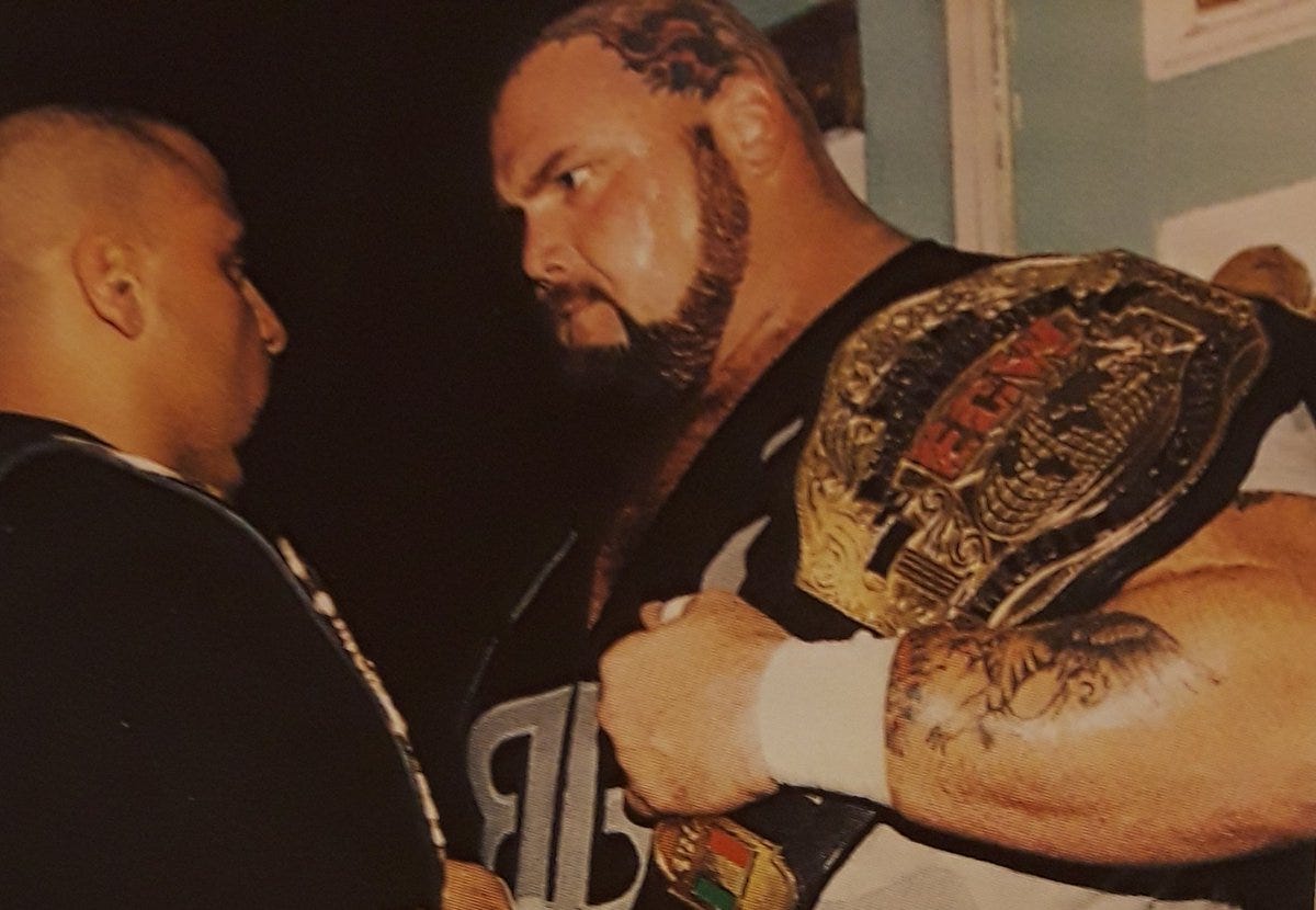 Rasslin' History 101 on X: "An intense staredown between ECW World  Heavyweight Championship Bam Bam Bigelow and ECW World Television Champion  Taz back in 1997. https://t.co/filwUOUydh" / X