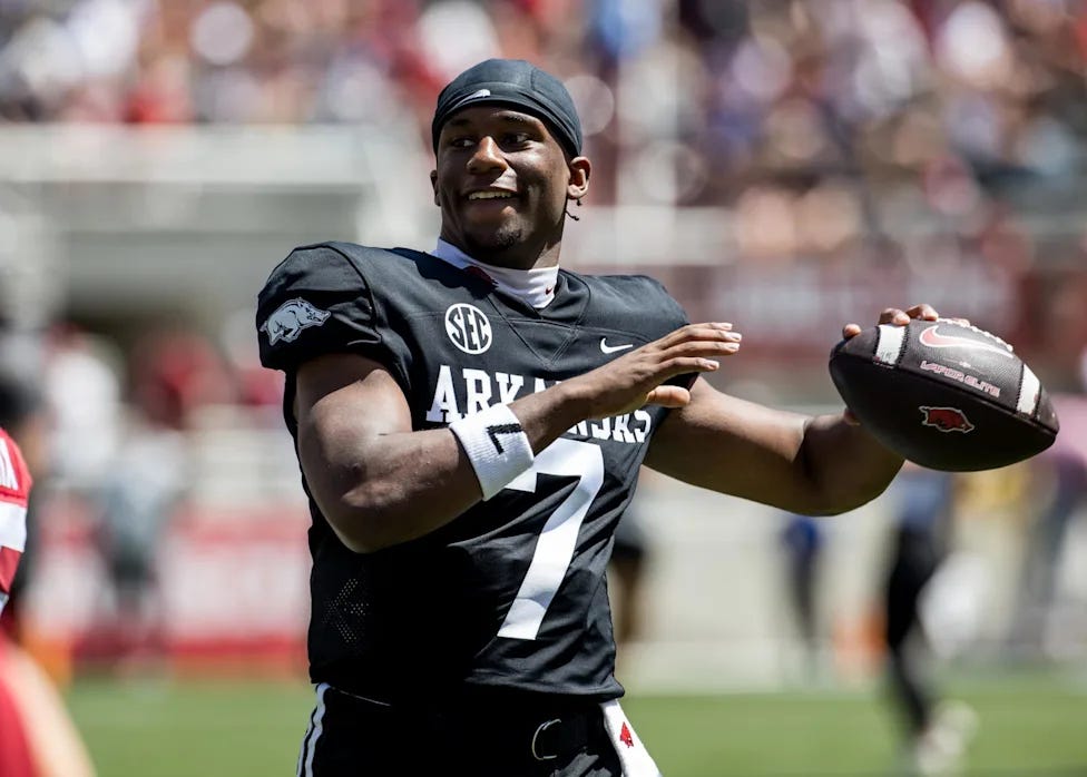 KJ Jackson named Arkansas' starting quarterback - Yahoo Sports