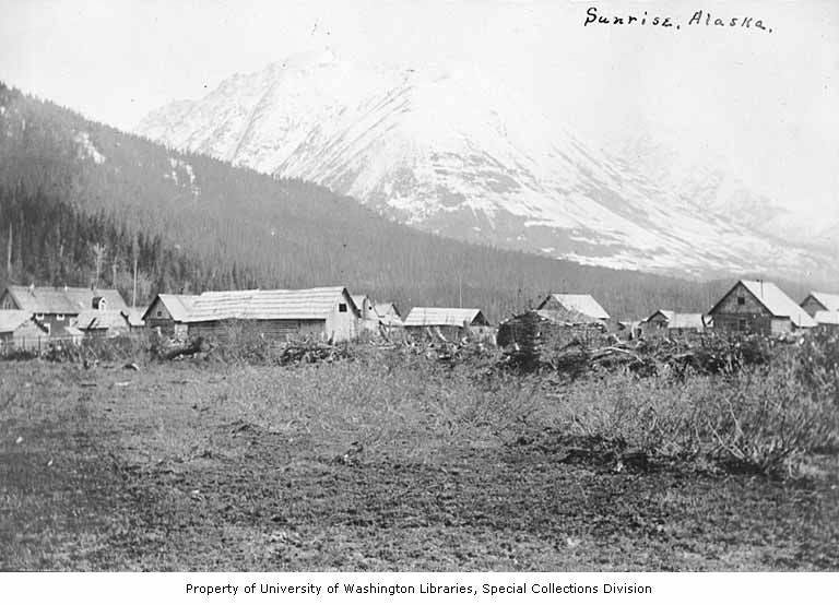 Sunrise, Alaska during the Turnagain gold rush.