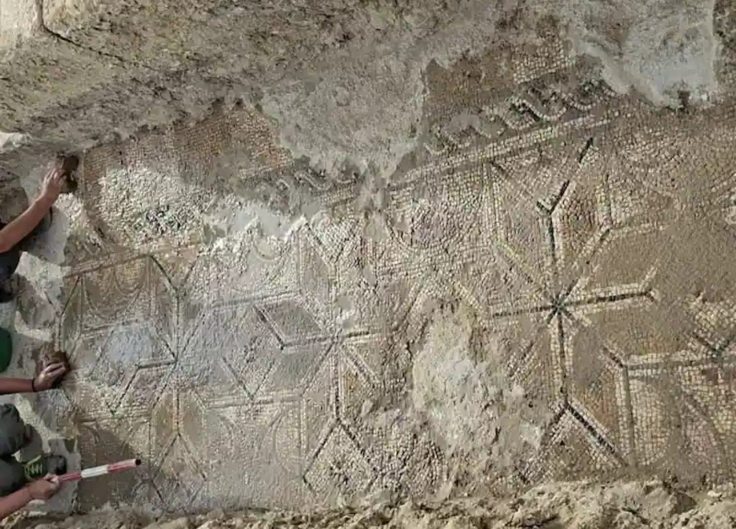 Mosaic uncovered at Agrigento. Credit: Parco Archeologico e Paesaggistico della Valle dei Templi