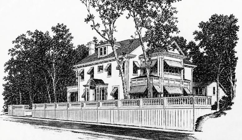 Cover: Rendering of Romfh’s Bay View Residence in 1925.