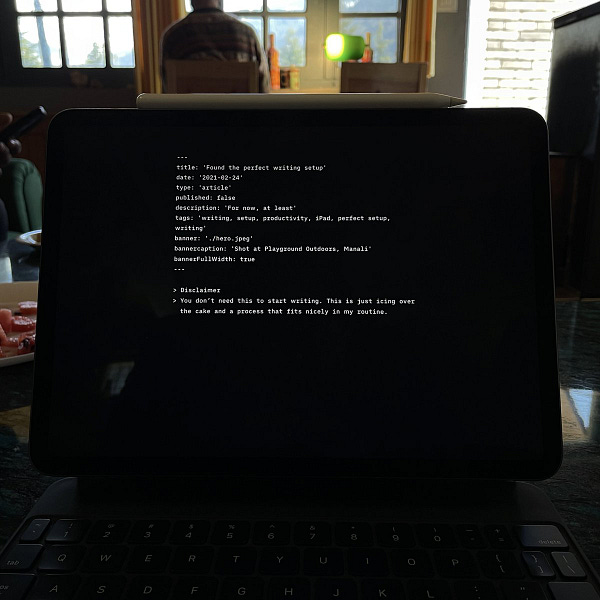 ipad on a table