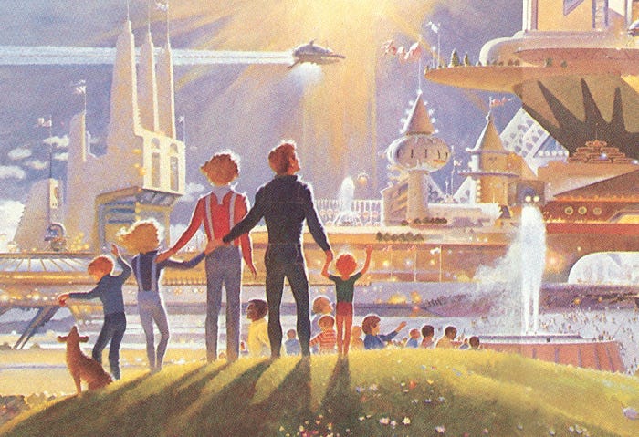 Family Standing in the Present