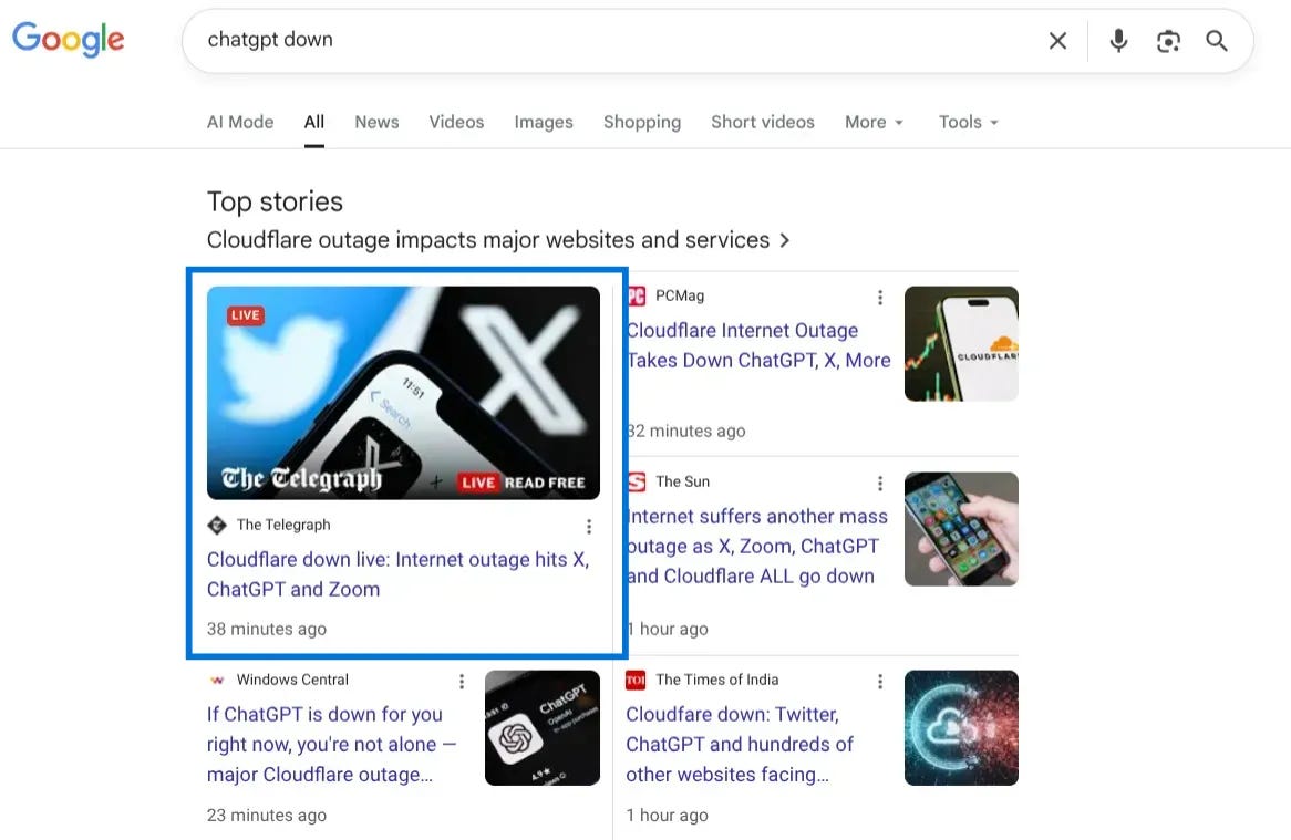 Showcasing our free to read badge on our live blog