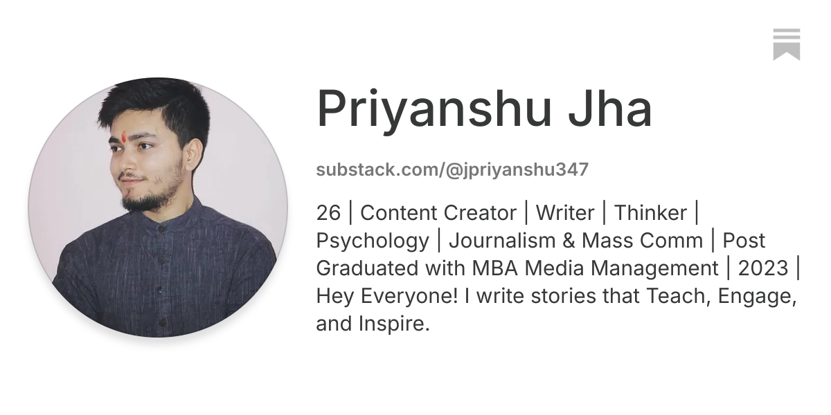 Priyanshu Jha | Substack