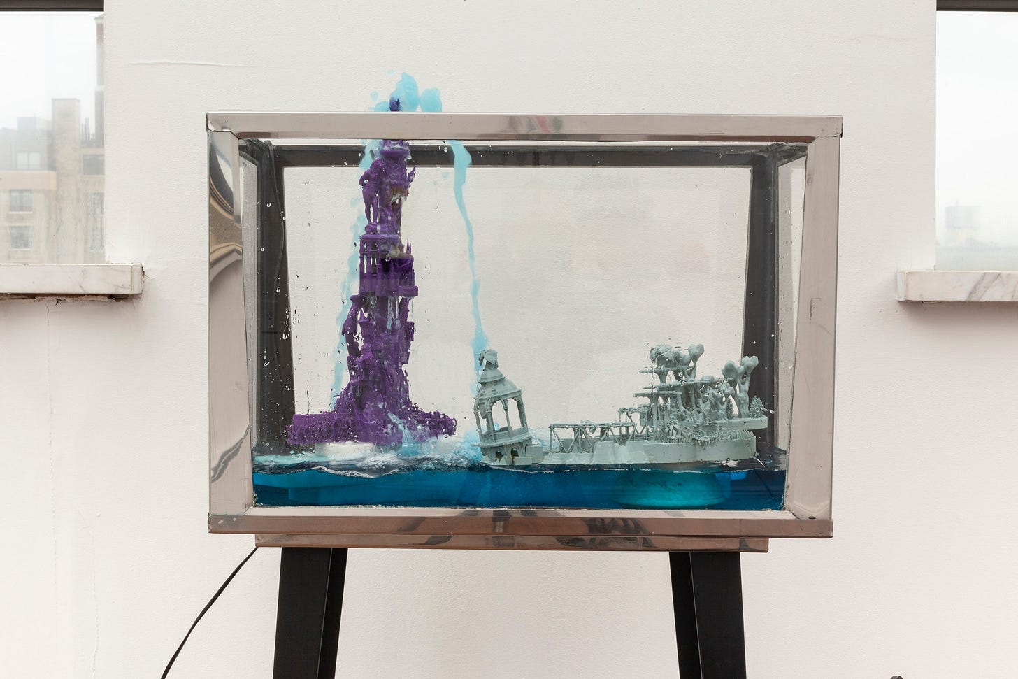 Genevieve Goffman, Monument to a Hot Dead King (Waterfall), 2020