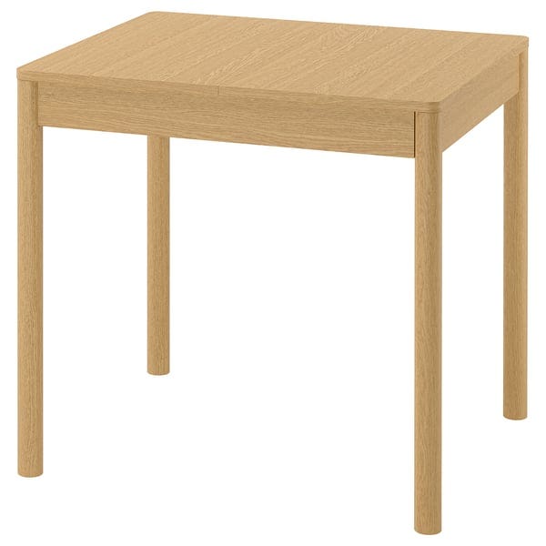 TONSTAD Extendable table, oak veneer, 80/120x70 cm