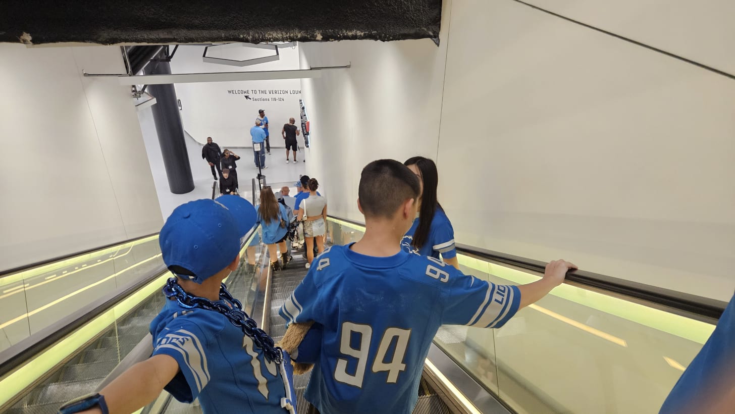 Los Angeles Soft Stadium interior escalators